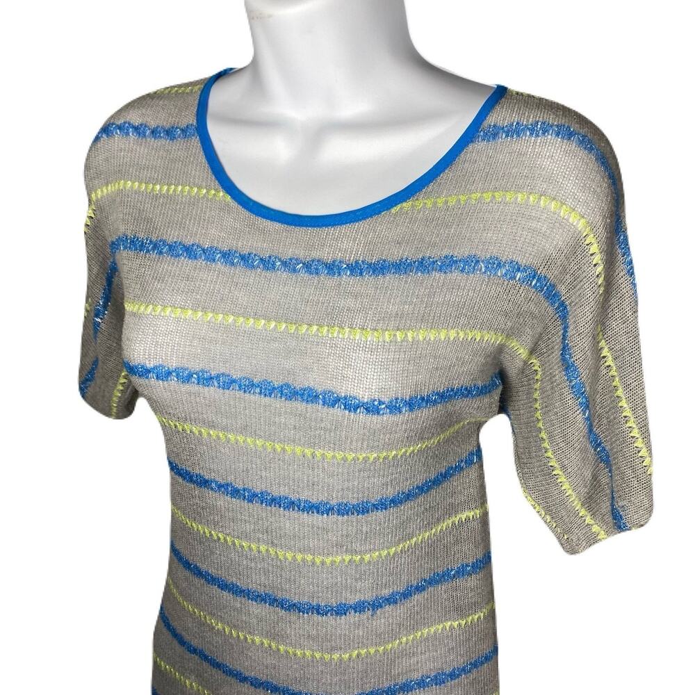 PROFILE Striped Flowey Knited Blouse